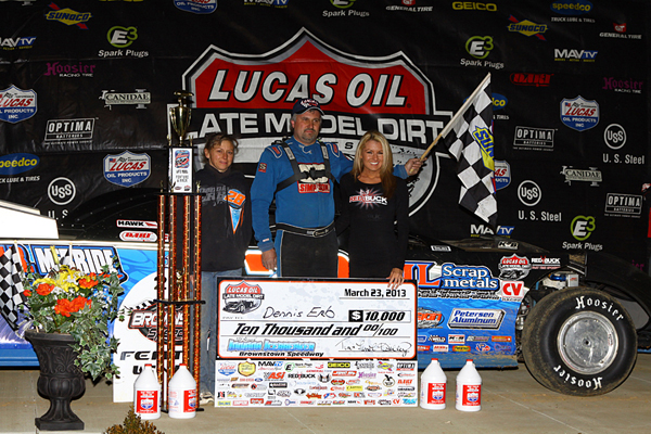 Erb is Superb in Winning Indiana Icebreaker  at Brownstown Speedway - Photo by Mike Ruefer 