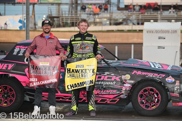 Hawkeye Challenge was won by young Mike Smith in the Hobby Stocks.